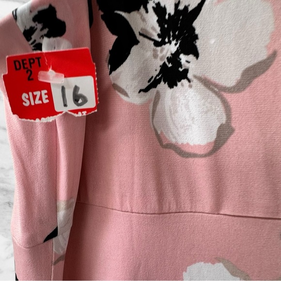 NWT North Style Floral Pink Sleeveless Dress Size 16 - Picture 8 of 8